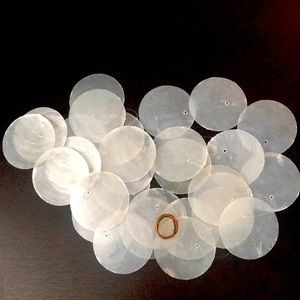 Single Natural Capiz Shell Pearly Disks Garland